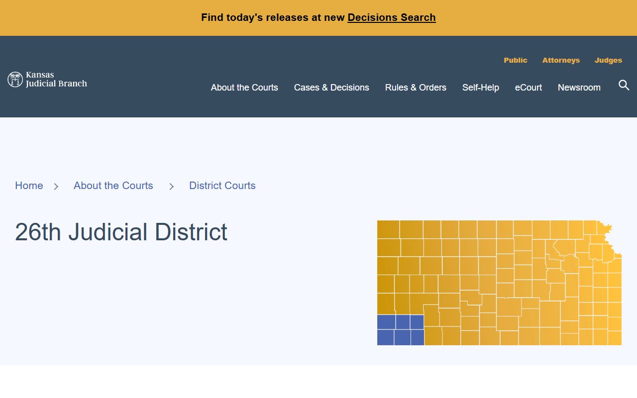 Morton County Court records in Kansas 26th Judicial District