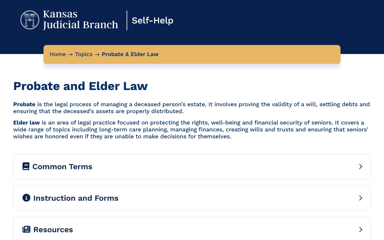 Morton County probate records Kansas probate and elder law self-help